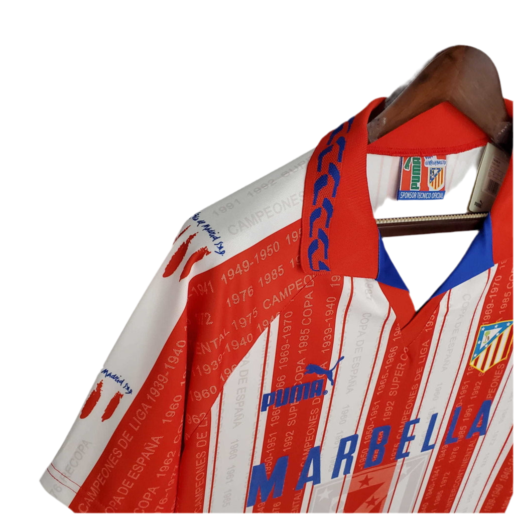Jersey Atlético de Madrid Retro 1995/1996 - White and Red