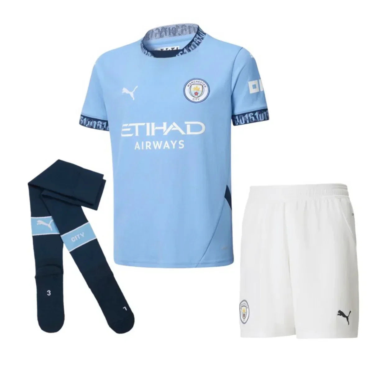 Kids Kit Manchester City I 24/25 - Blue and White