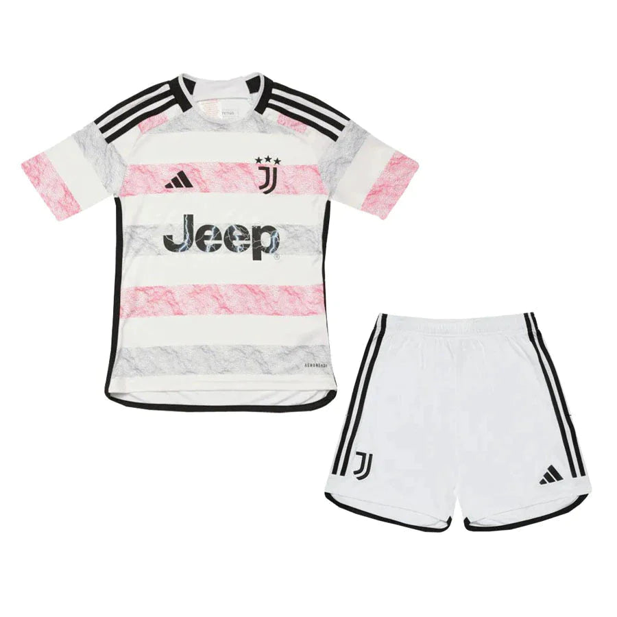 Kids Kit Juventus II 23/24 - Black, White and Pink