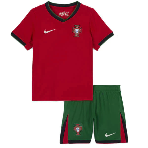 Kids Kit Portugal Home 24/25 - Red and Green