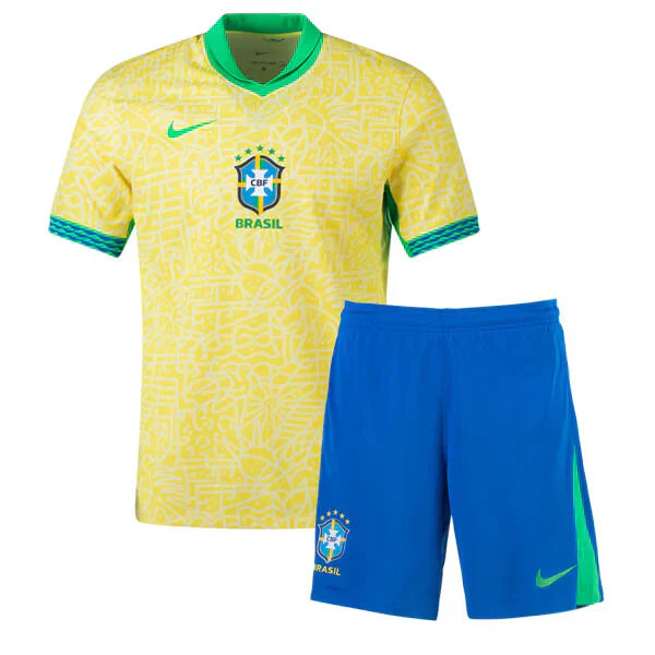 Kids Kit Brazil 24/25 - Yellow and Blue