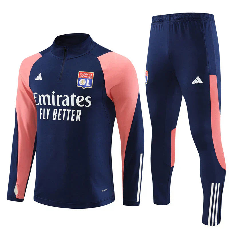 Tracksuit Olympique Lyon 23/24 - Blue and rosa
