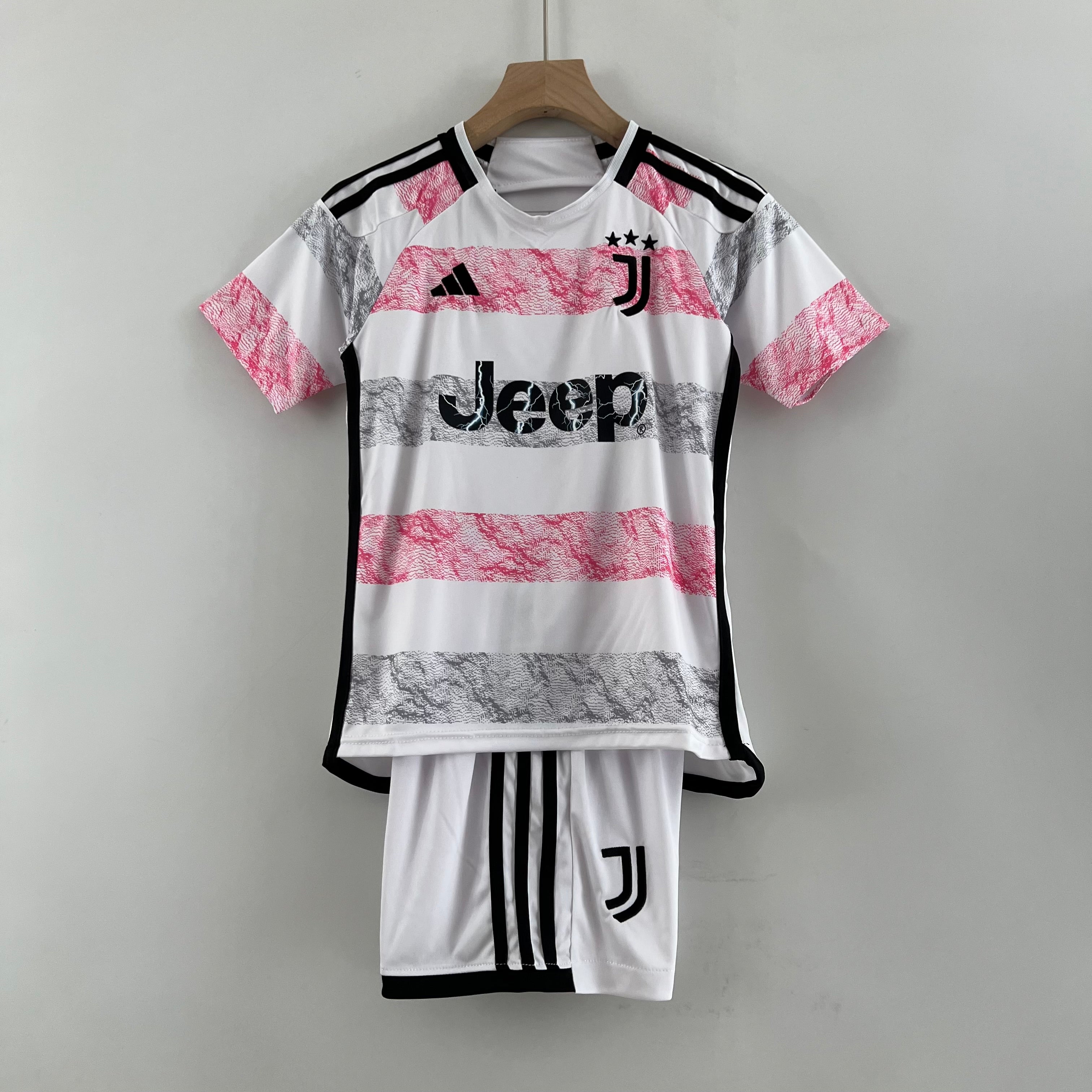 Kids Kit Juventus II 23/24 - Black, White and Pink