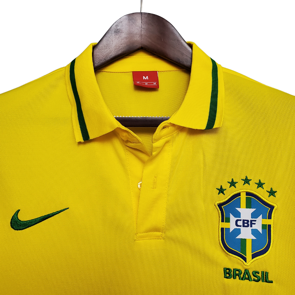 Jersey Polo Brazil Yellow - Masculina