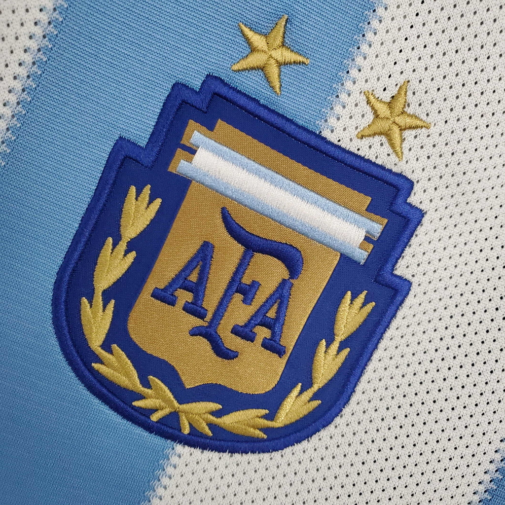 Jersey Argentina Retro 2010 Blue and White