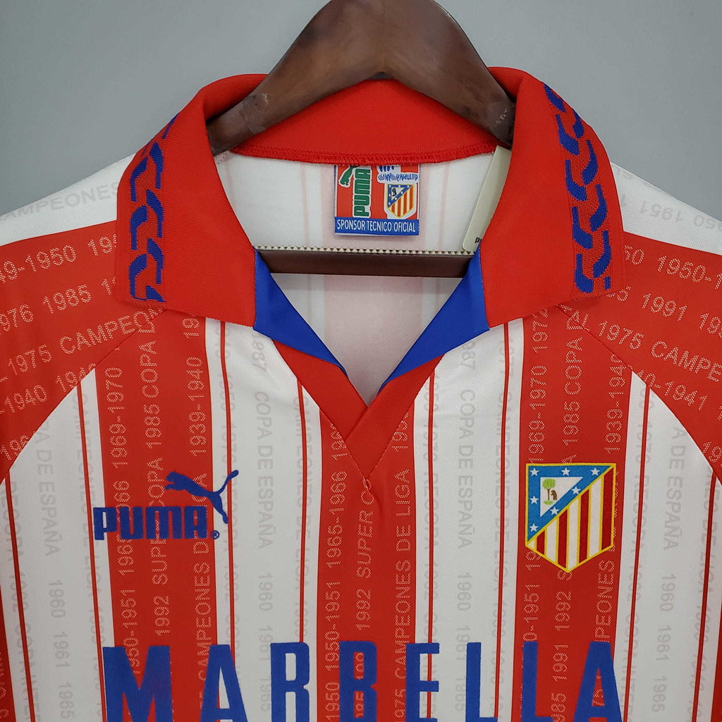 Jersey Atlético de Madrid Retro 1995/1996 - White and Red