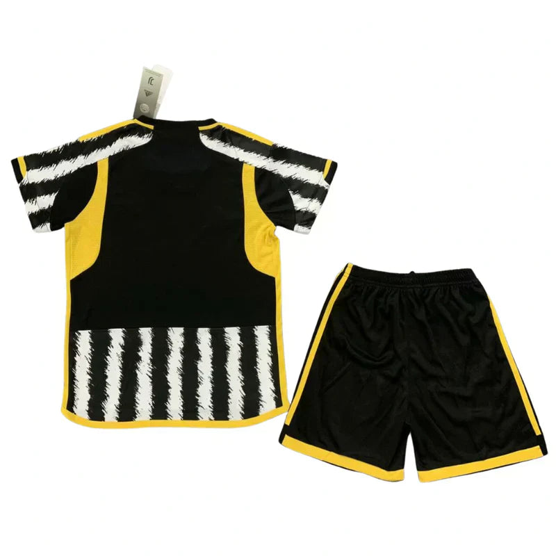 Kids Kit Juventus I 23/24 - Black, White and Yellow