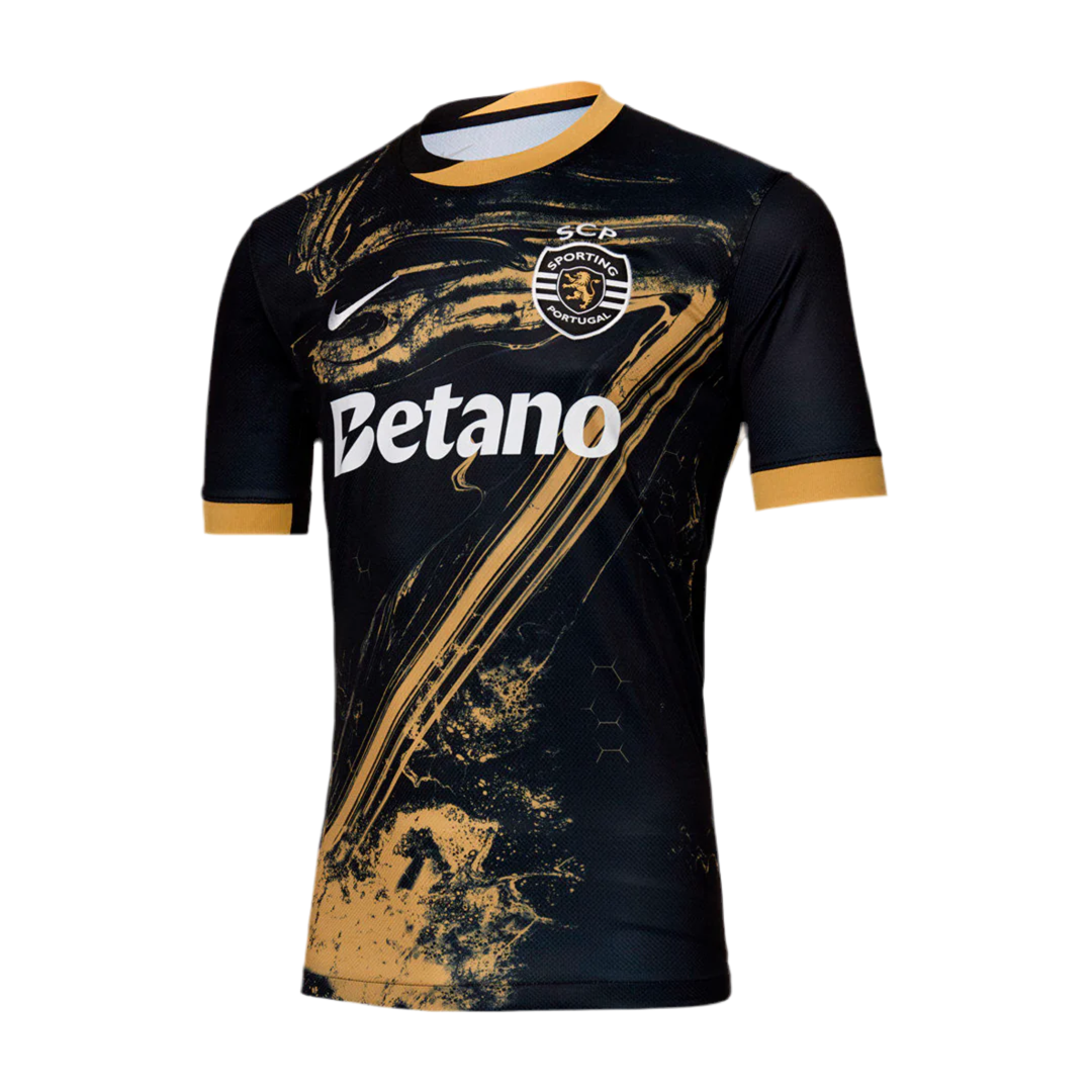 Jersey Sporting III 24/25 - Black and Dourado
