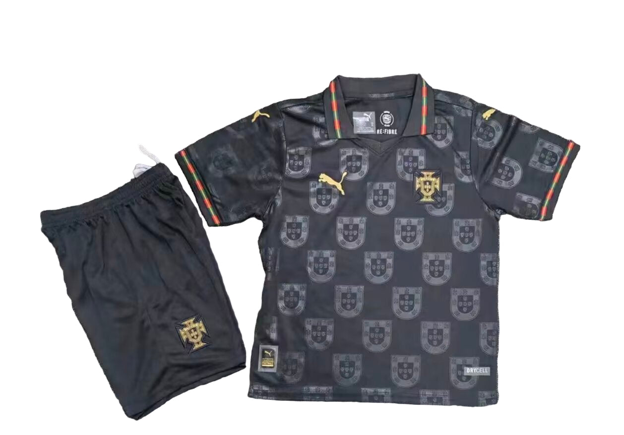 Kids Kit Portugal Black Panther edition - 25/26