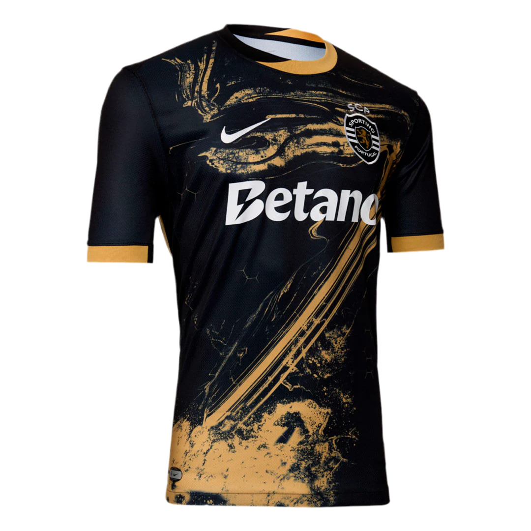Jersey Sporting III 24/25 - Black and Dourado