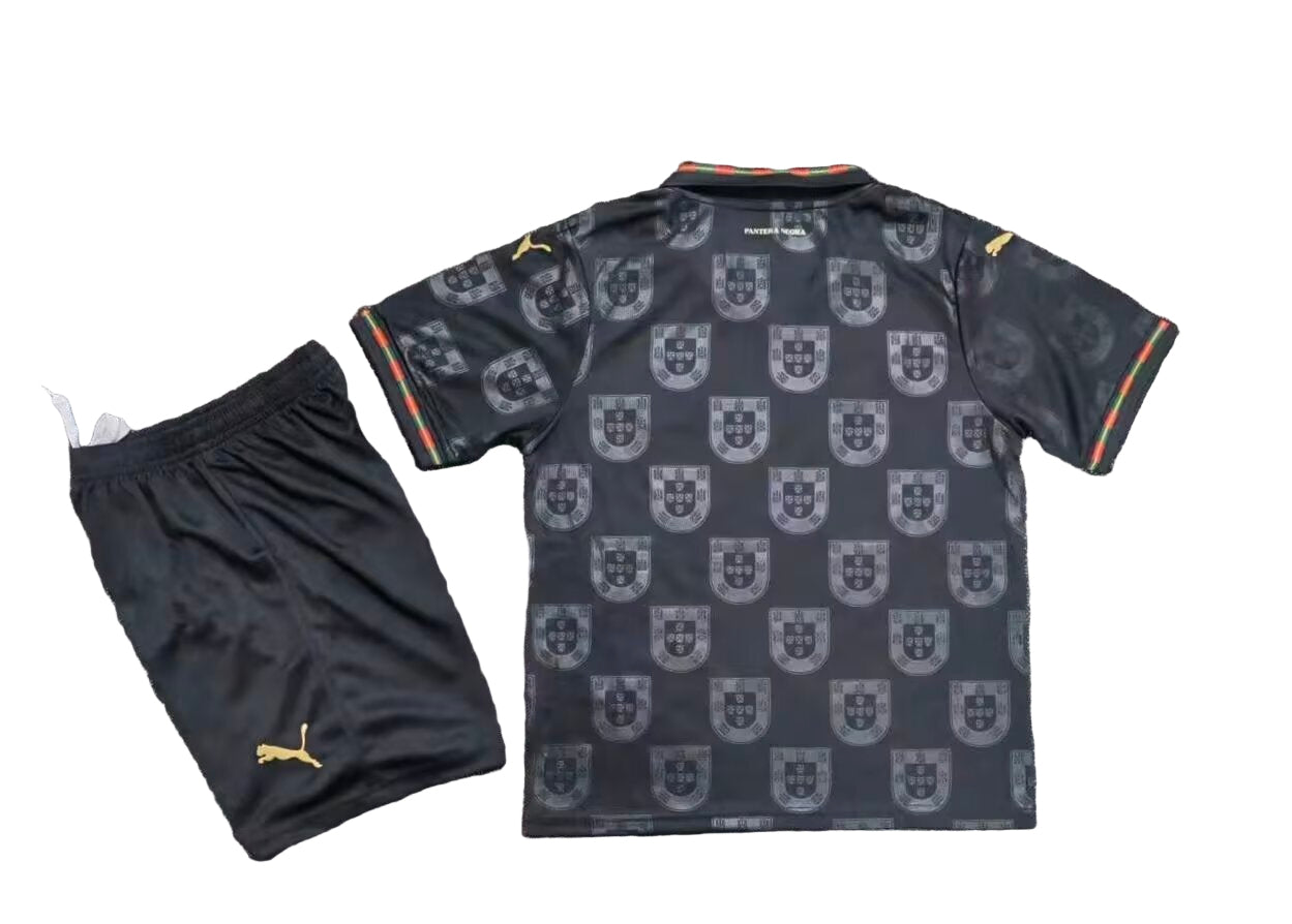 Kids Kit Portugal Black Panther edition - 25/26
