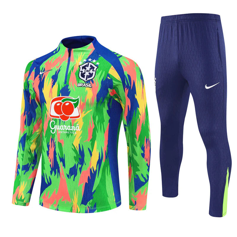 Brazil Kids’ Long-Sleeve Training Tracksuit - 25/26