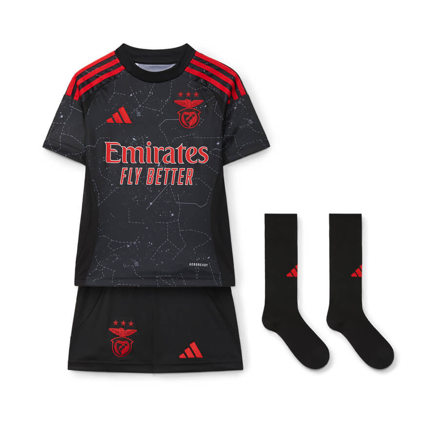 Kids Kit com Meias Benfica II 24/25 - Red and Black