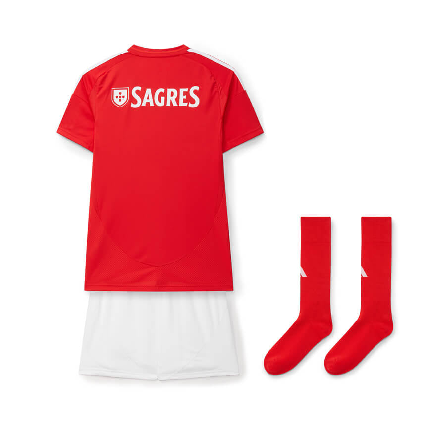 Kids Kit com Meias Benfica I 24/25 - Red and White