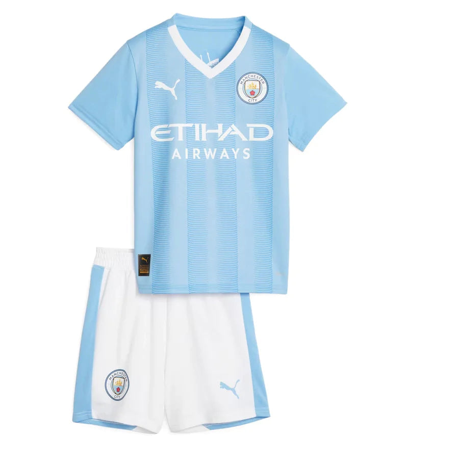 Kids Kit Manchester City I 23/24 - Blue and White