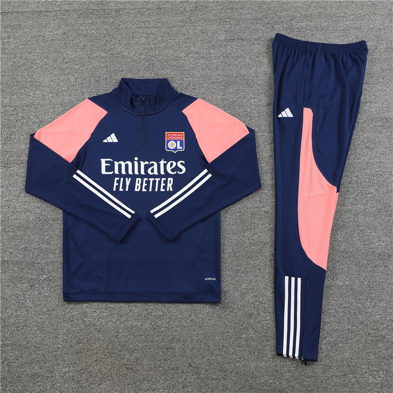 Tracksuit Olympique Lyon 23/24 - Blue and rosa