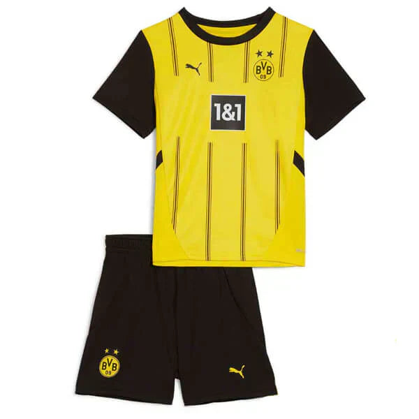 Kids Kit Borussia Dortmund I 24/25 - Yellow and preto